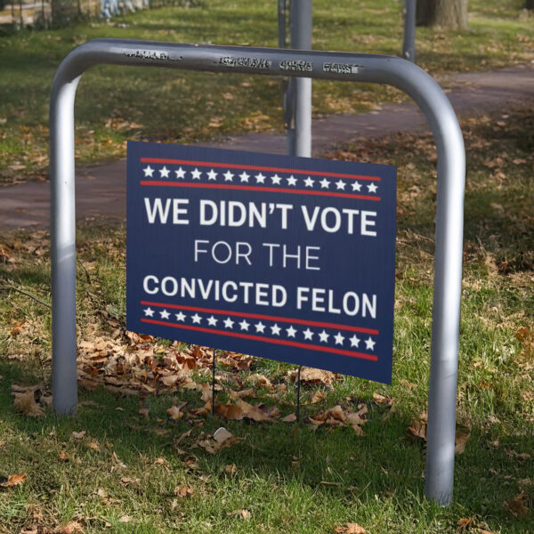 We Didn't Vote for the Convicted Felon Yard Sign, Anti Trump Yard Sign