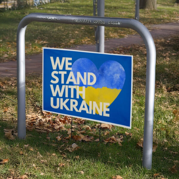 we stand with Ukraine yard sign, Zelensky is a hero, anti trump Yard Sign